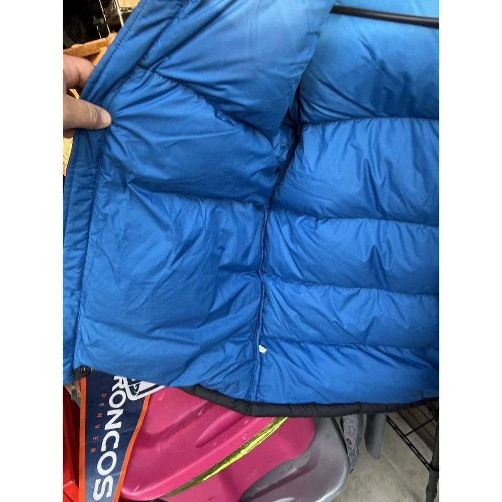 The North Face 700 Fill Down Puffer Jacket Black Blue Men's Large Coat Winter